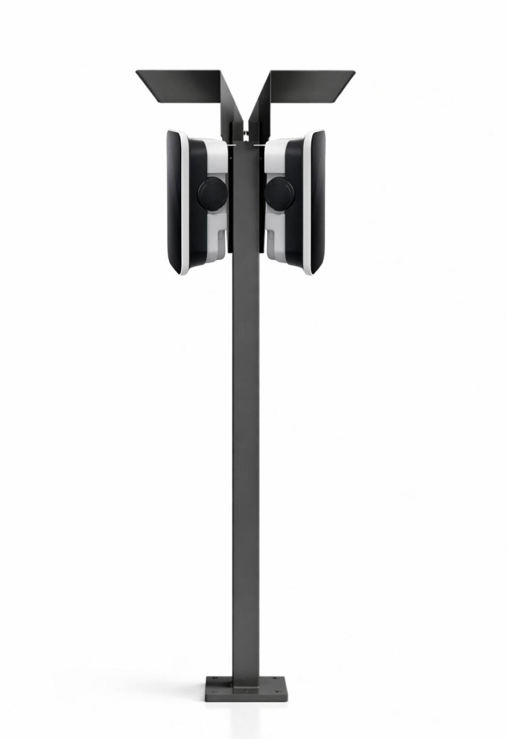 Doppelladesäule passend für DaheimLader Smart und Touch PRO Wallbox mit Dach Stele Standsäule