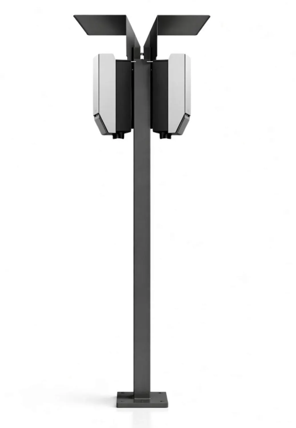 Doppelladesäule DUO passend für EcoFlow PowerPulse Wallbox mit Dach | Doppel-Stele | Doppel-Standsäule - Doppeladesäule passend für EcoFlow ...