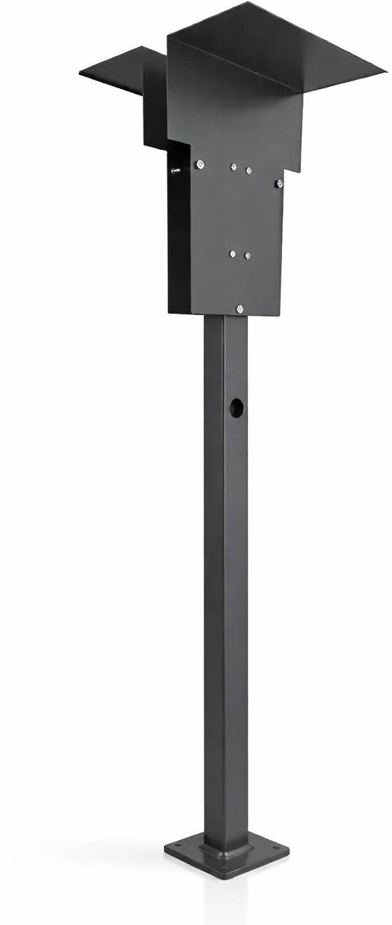 Doppelladesäule DUO passend für EcoFlow PowerPulse Wallbox mit Dach | Doppel-Stele | Doppel-Standsäule - ABL EMH1 Wallbox Doppelstandsäule ...