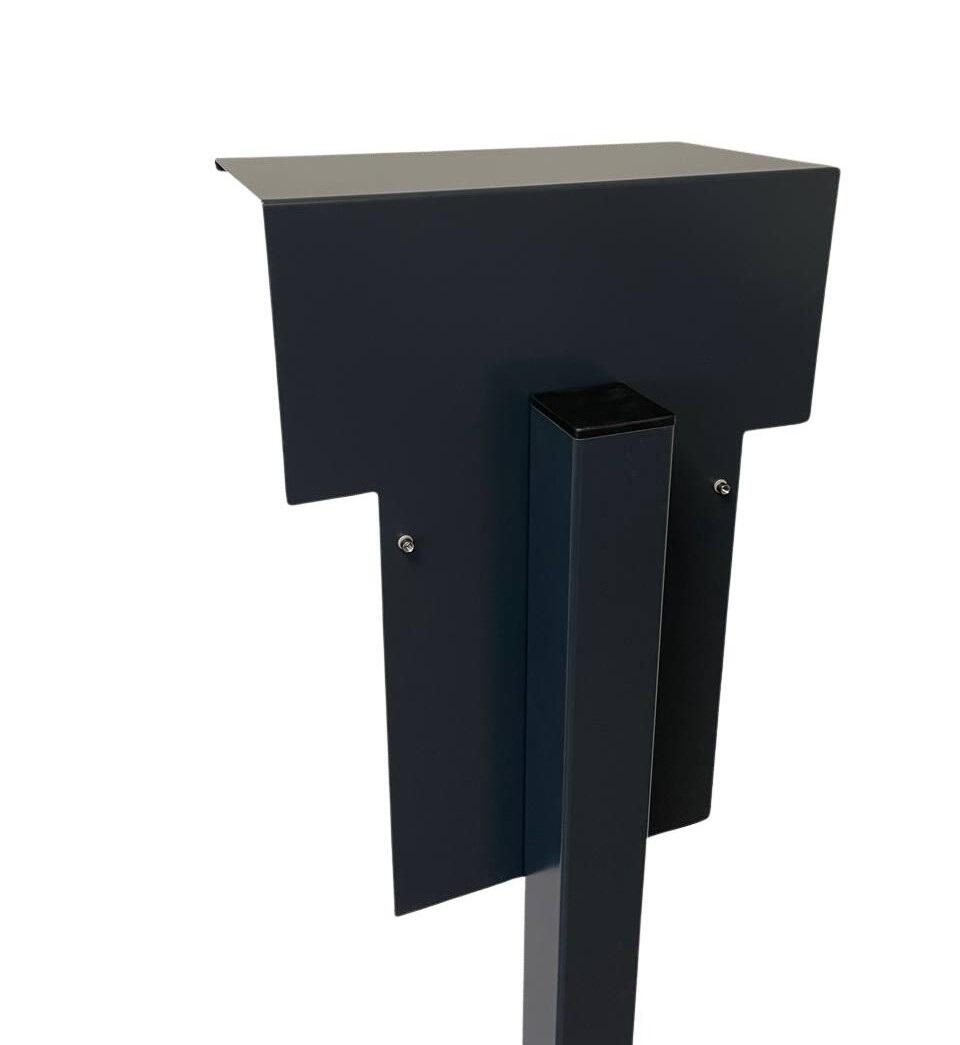 Heidelberg Wallbox Standsäule Ladesäule Standfuß Stele Wetterschutz Dach Regenschutz Rückansicht