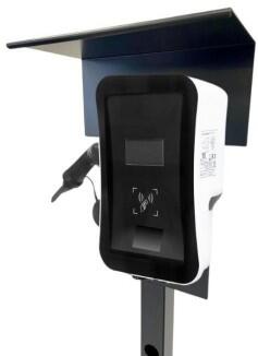 Ladesäule passend für DaheimLader Smart und Touch PRO Wallbox mit Dach Stele Standsäule