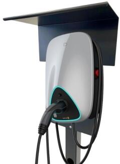 Ladesäule passend für AURORA Wallbox mit Dach Stele Standsäule