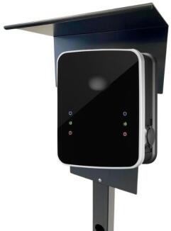 Ladesäule passend für ABL EMH3 Wallbox mit Dach Stele Standsäule