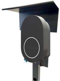Ladesäule passend für Go-e PRO Wallbox mit Dach Stele Standsäule