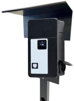 Ladesäule passend für Plastimat Perfect Wallbox mit Dach Stele Standsäule
