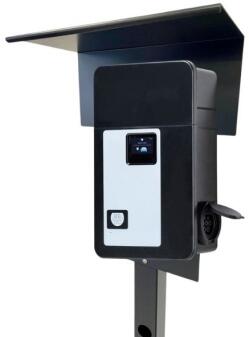 Ladesäule passend für Plastimat Perfect Wallbox mit Dach | Stele | Standsäule
