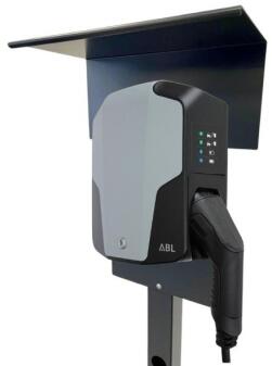 Ladesäule passend für ABL EMH1 Wallbox mit Dach Stele Standsäule