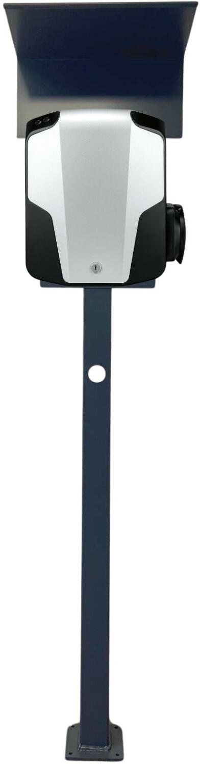 Ladesäule passend für ABL EMH1 Wallbox mit Dach | Stele | Standsäule - ABL EMH1 Wallbox Standsäule Ladesäule Standfuß Stele